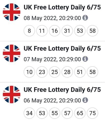 Free Lottery Daily & Weekly Results .